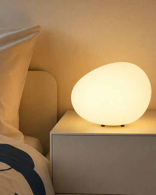 Bordlampe i Frostet Akryl - Organisk Stendesign 5
