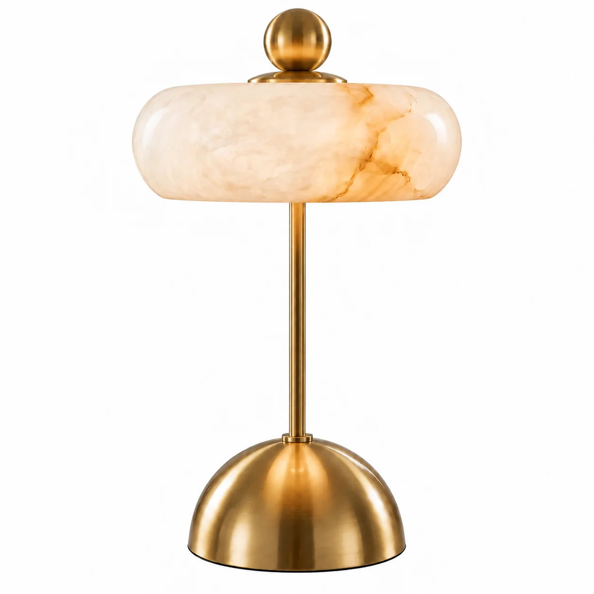 Bordlampe i Glas med Alabasterskærm til Stue og Soveværelse 10