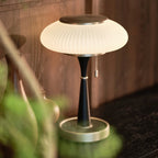 Bordlampe i Glas og Valnødtræ 4