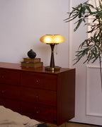Bordlampe i Glas og Valnødtræ 6