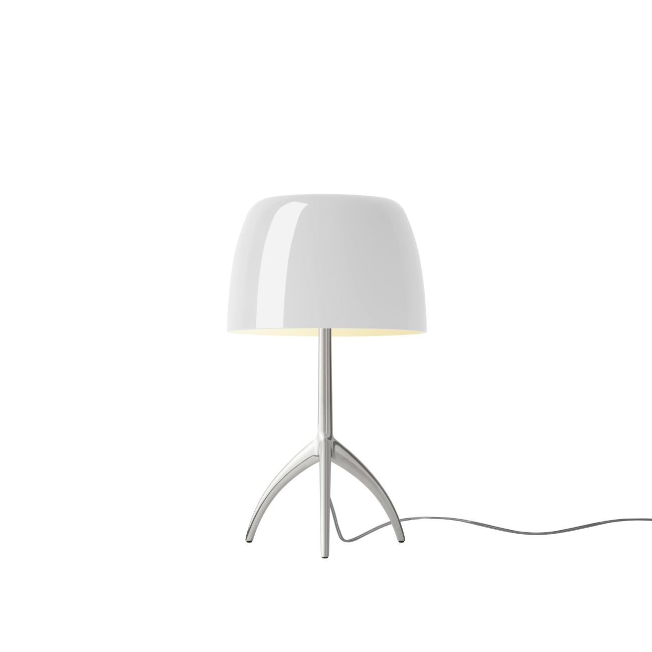 Bordlampe med Kuppelformet Skærm - Elegant Trebenet Stel 11
