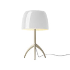 Bordlampe med Kuppelformet Skærm - Elegant Trebenet Stel 12
