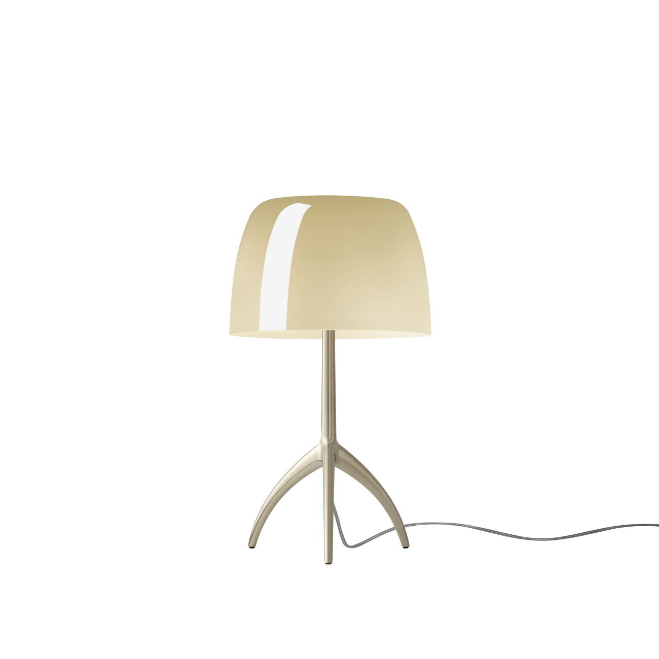 Bordlampe med Kuppelformet Skærm - Elegant Trebenet Stel 13