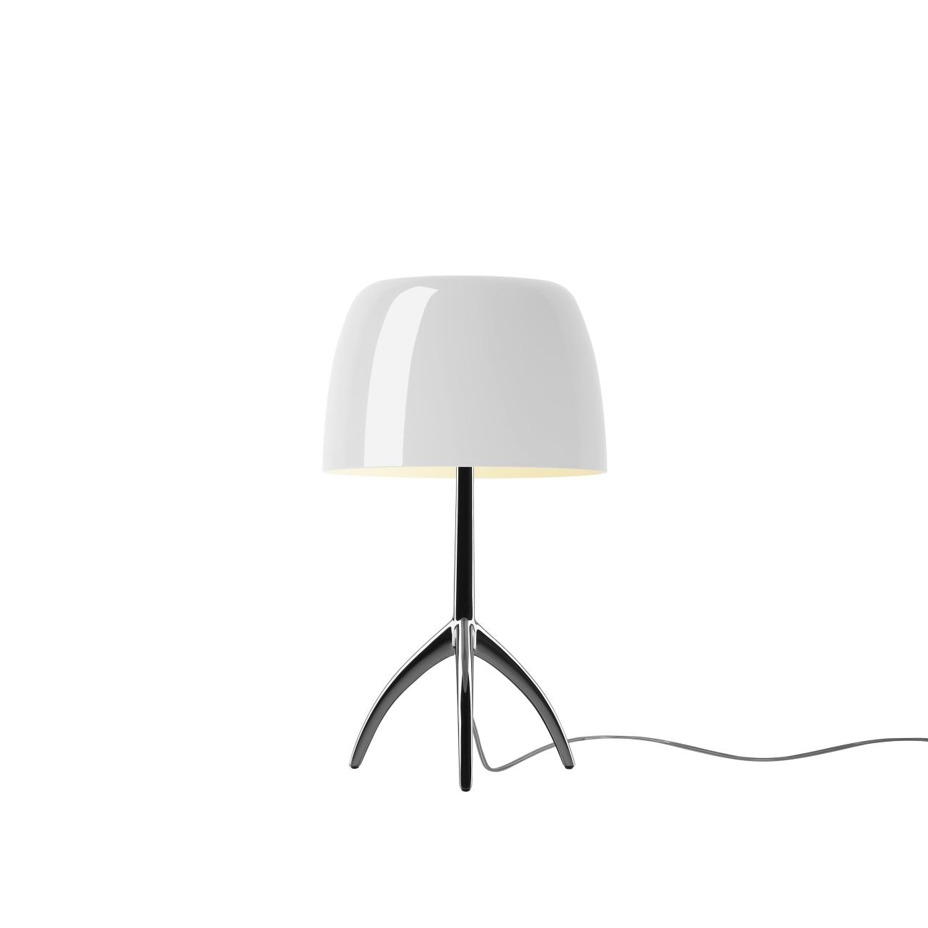 Bordlampe med Kuppelformet Skærm - Elegant Trebenet Stel 2