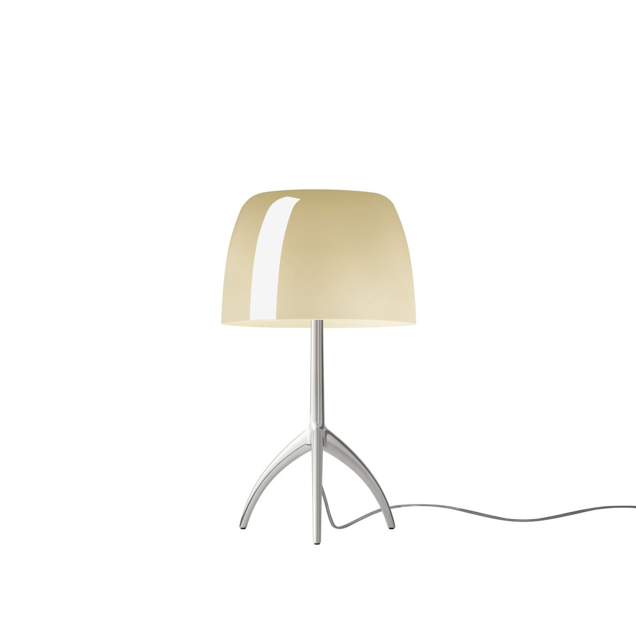 Bordlampe med Kuppelformet Skærm - Elegant Trebenet Stel 20