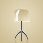 Bordlampe med Kuppelformet Skærm - Elegant Trebenet Stel 7