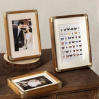 Bordpladefotoramme i Massivt Træ og Messing – Vintage Design til Fotos 4