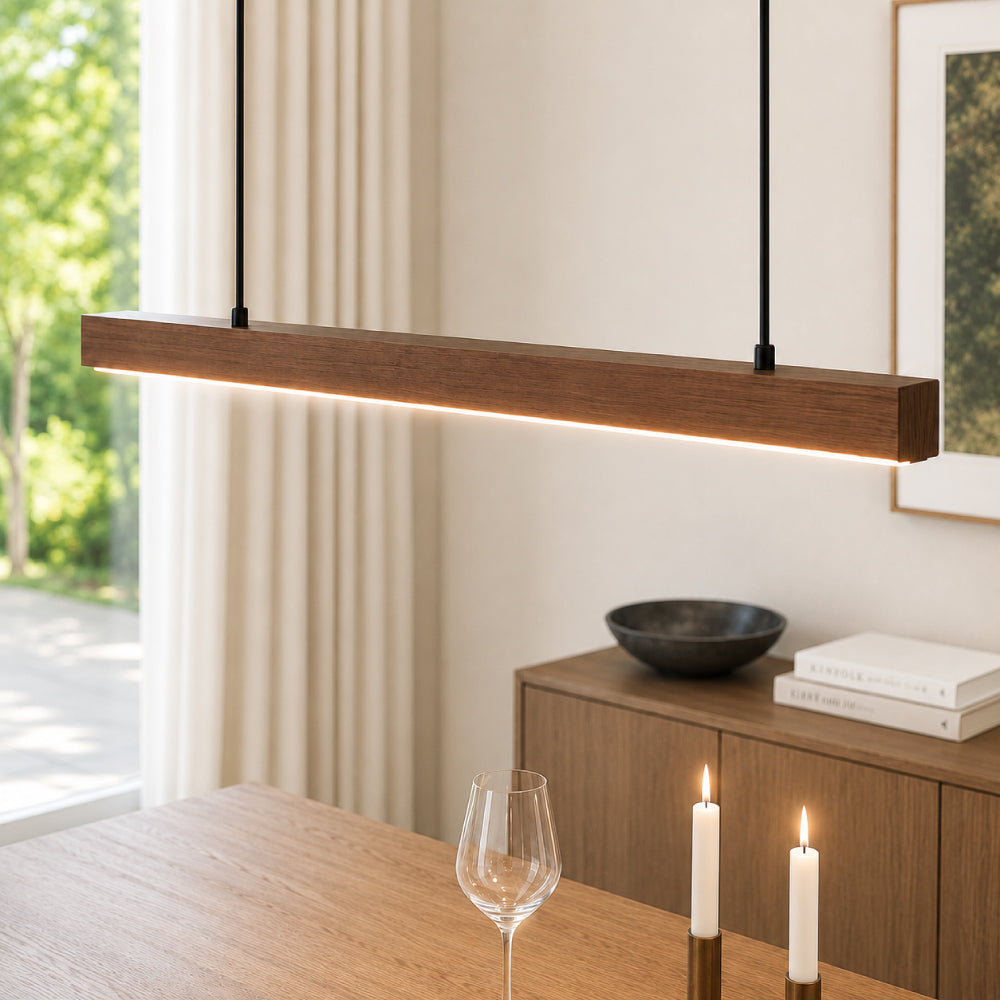 Moderne Metal Pendel Lampe - Dæmpbar, Elegant Design i Sort og Brun