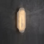 Dæmpbar Væglampe i Alabast med Metalbase – Ideel til Stuer og Gange 8