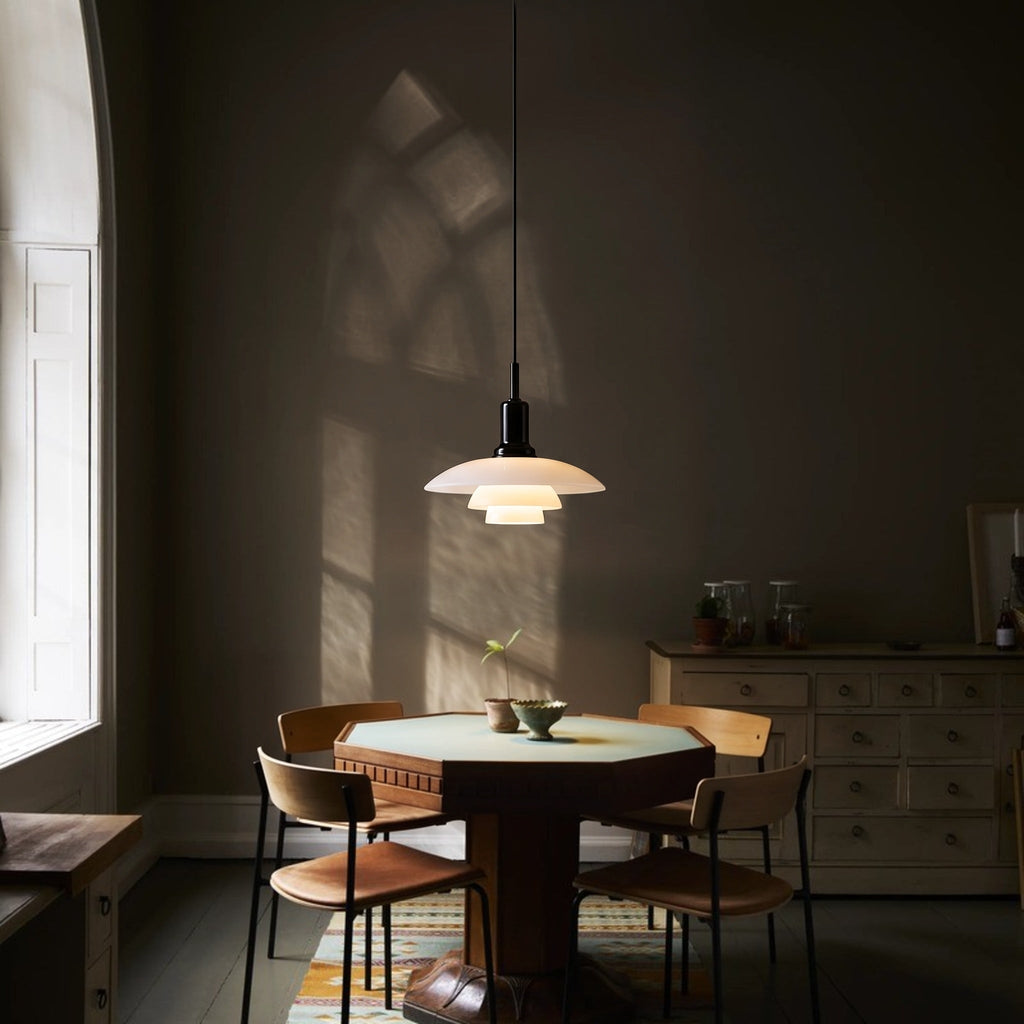 Dansk Design Pendel Lampe - Justerbar Belysning i Glas og Metal 6