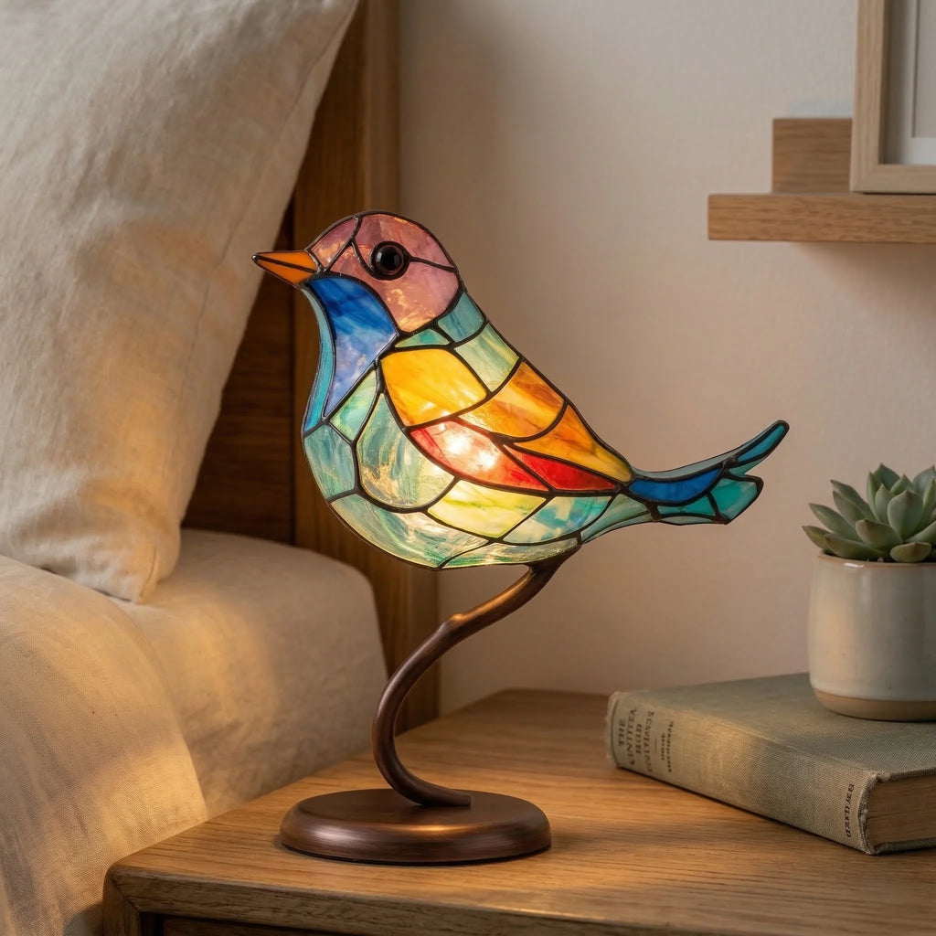 Dekorativ Fuglestatue i Glas – Farverig Glasfigur til Boligen 3