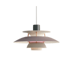 Designer Pendel Lampe i Metal - Flerlags Skærm med Blændfri Belysning 14