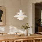 Designer Pendel Lampe i Metal - Flerlags Skærm med Blændfri Belysning 2
