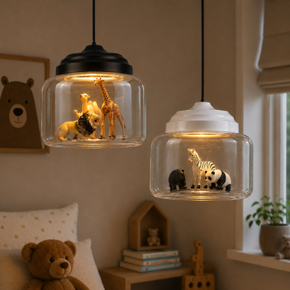 Dyre Pendel Lampe til Børneværelset - Blødt Lys med Unikke Dyrefigurer 1