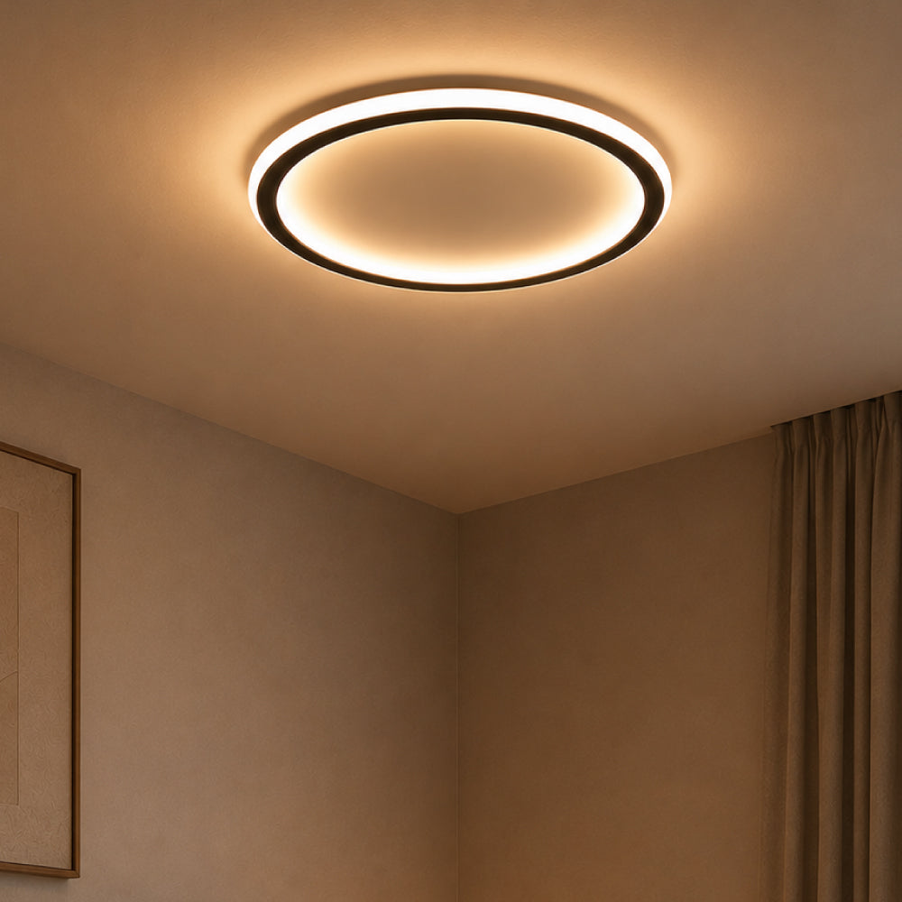 Elegant Loftlampe i Aluminium – Rundt Minimalistisk Design 0