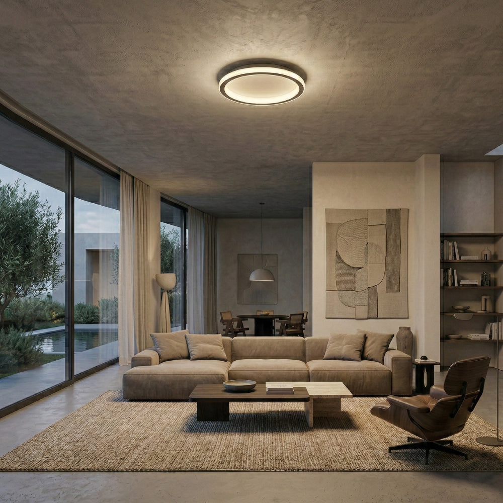 Elegant Loftlampe i Aluminium – Rundt Minimalistisk Design 1