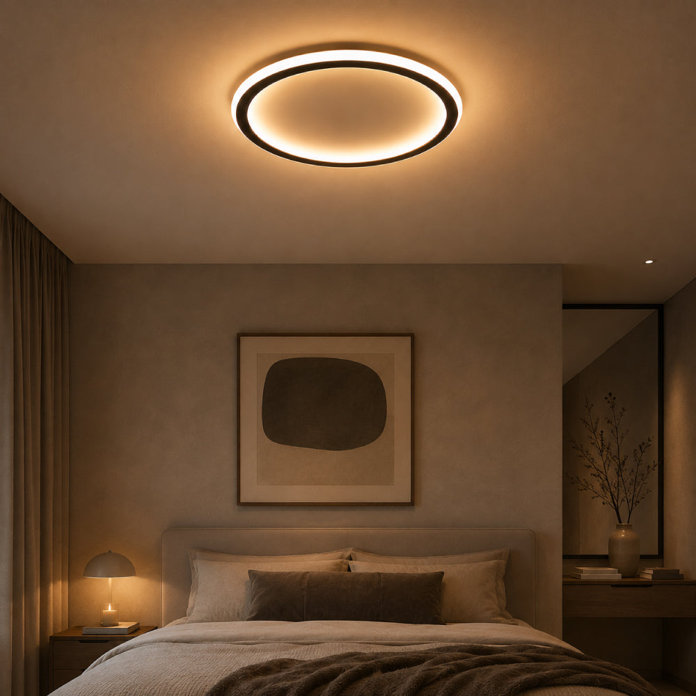 Elegant Loftlampe i Aluminium – Rundt Minimalistisk Design 4