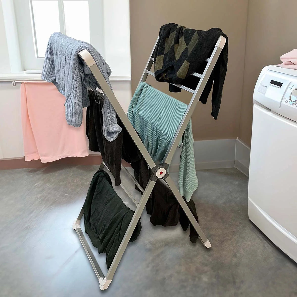 Elektrisk Tørrestativ med Sammenklappeligt Design 3