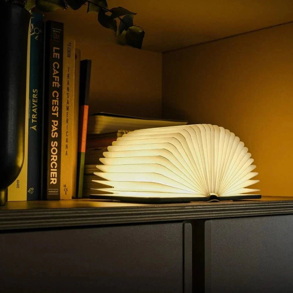 Foldbar Bordlampe i Bogdesign med Genopladeligt Batteri 1