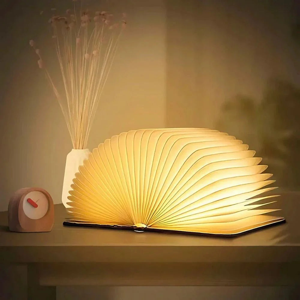 Foldbar Bordlampe i Bogdesign med Genopladeligt Batteri 2