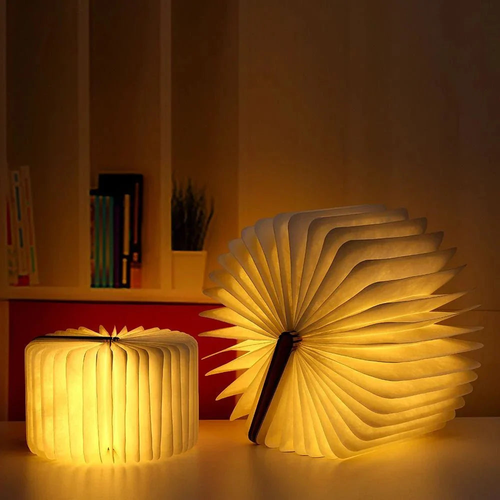 Foldbar Bordlampe i Bogdesign med Genopladeligt Batteri 4