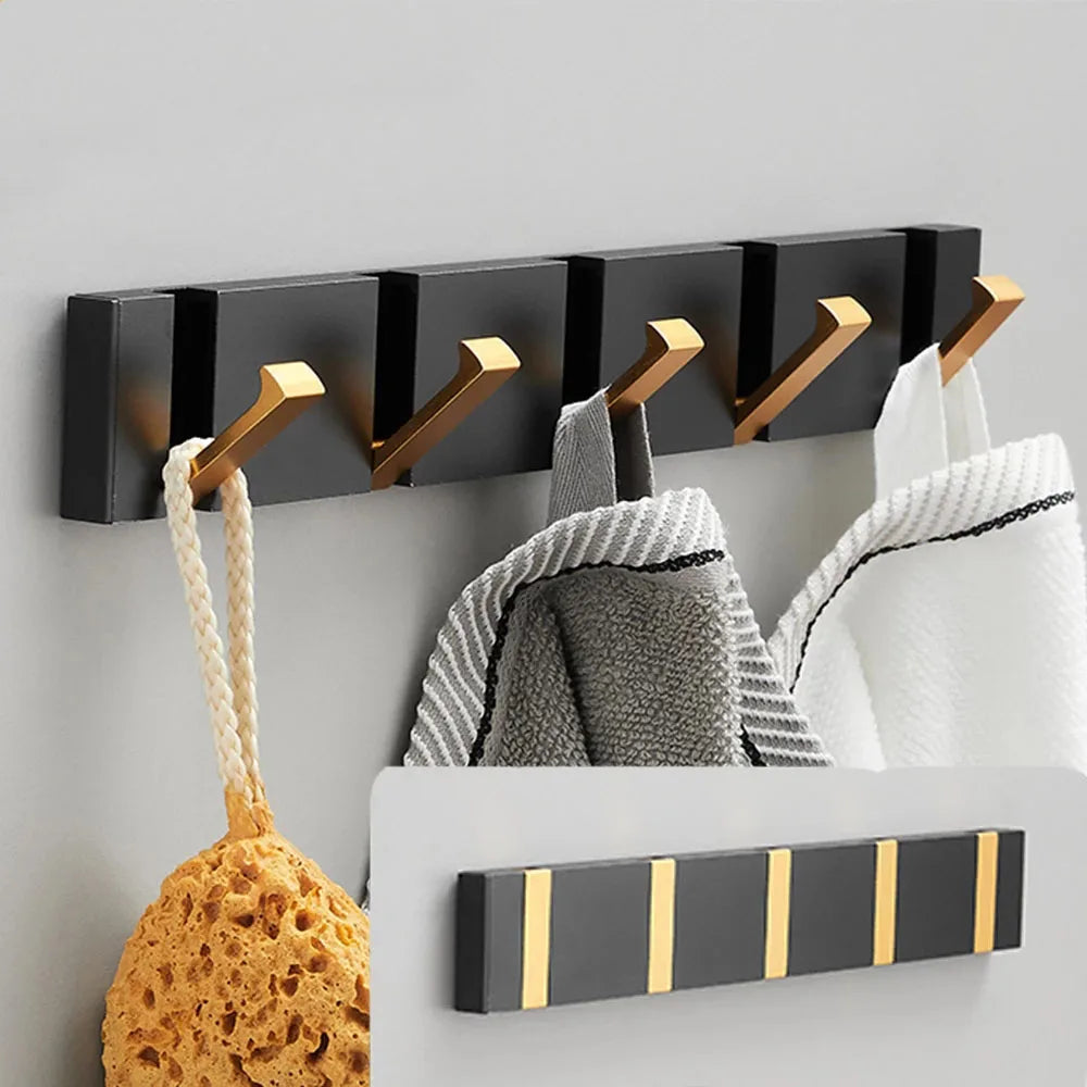 Foldbar Vægkrog i Rustfrit Stål – Minimalistisk Design til Pladsbesparende Opbevaring 1