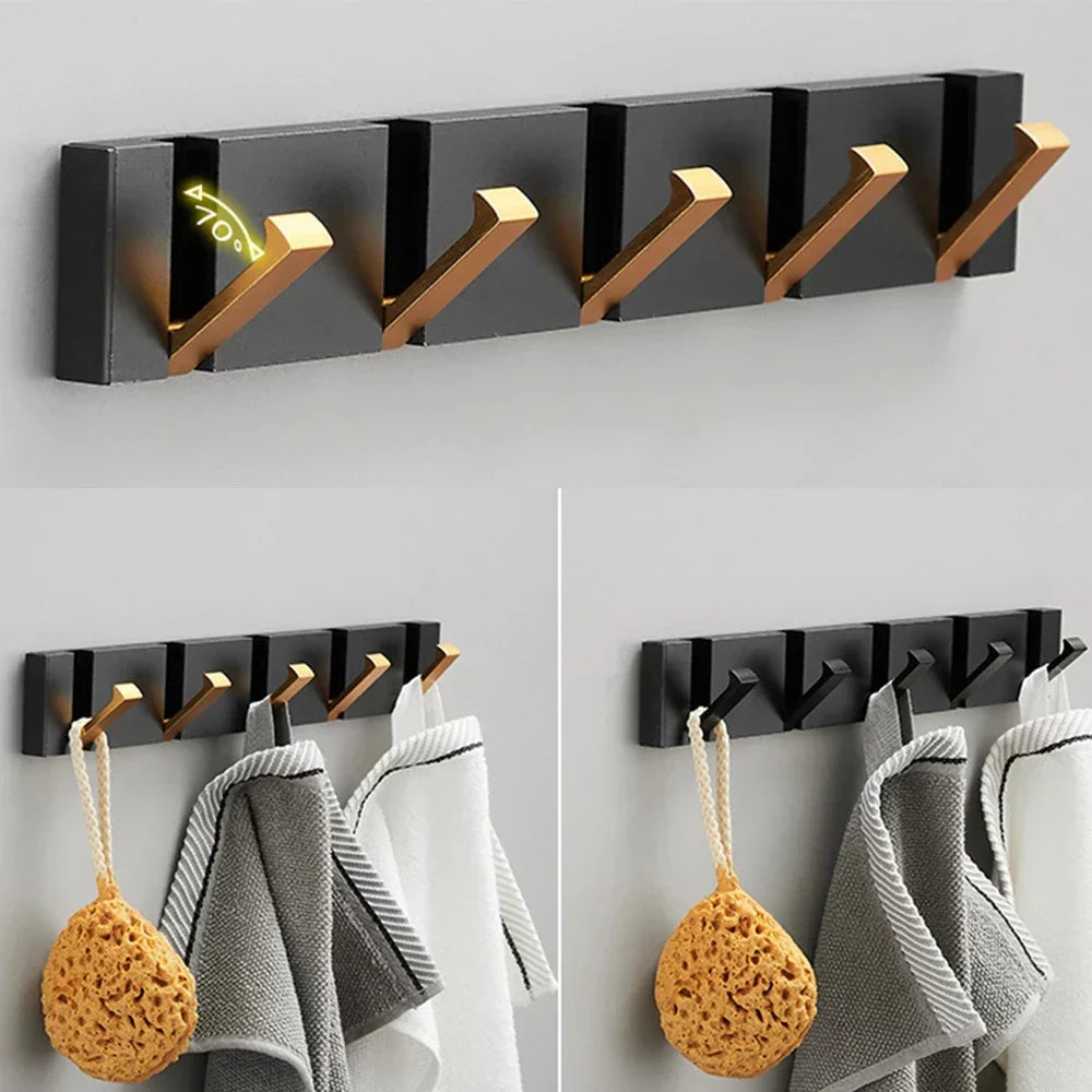 Foldbar Vægkrog i Rustfrit Stål – Minimalistisk Design til Pladsbesparende Opbevaring 4