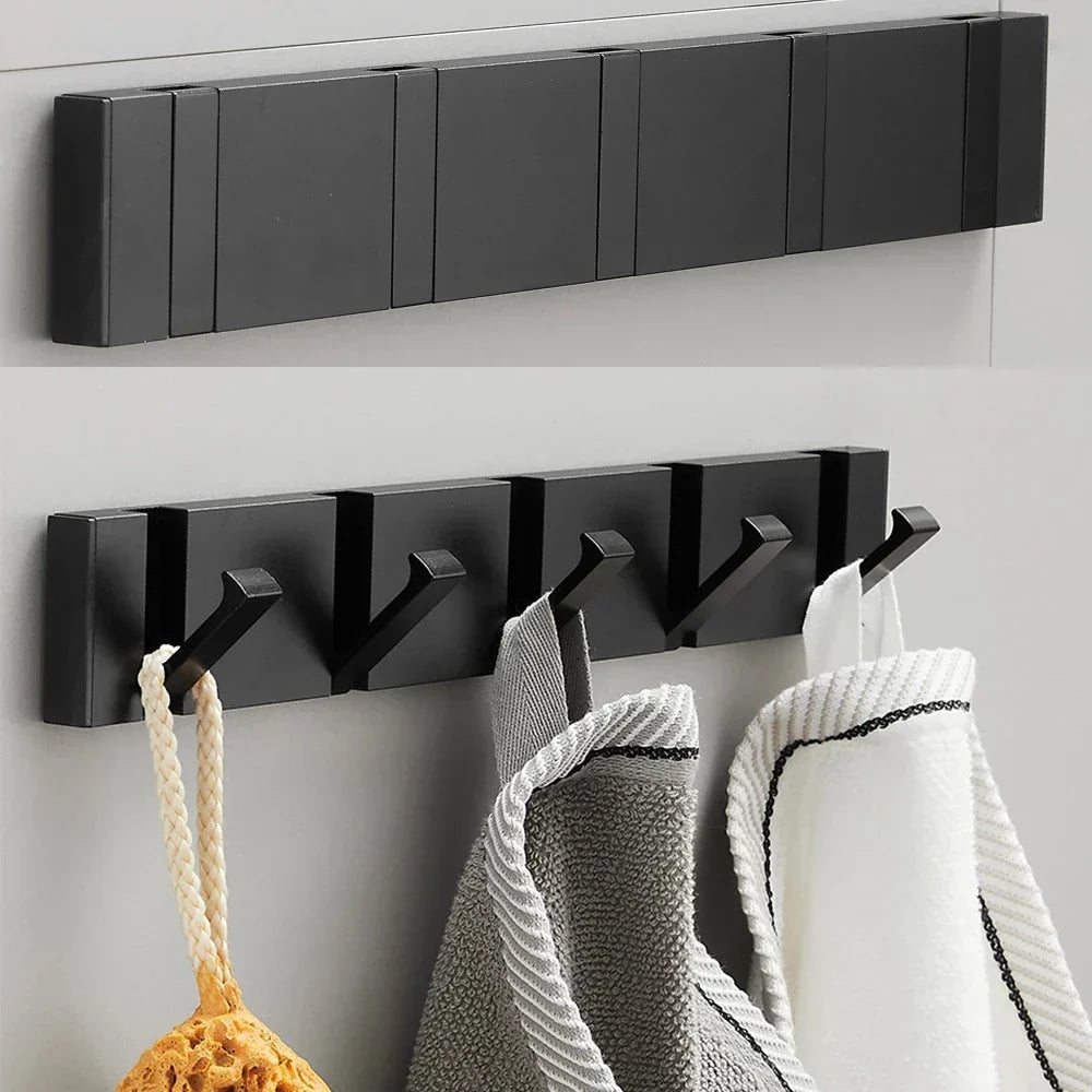 Foldbar Vægkrog i Rustfrit Stål – Minimalistisk Design til Pladsbesparende Opbevaring 5