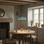 Fransk Loftlampe i Metal – Dekorativ Blomsterdesign til Elegant Belysning 8