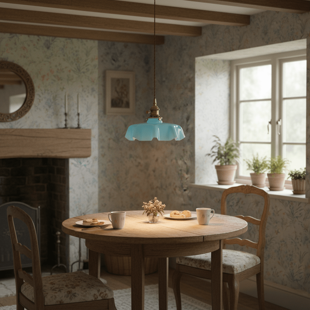 Fransk Loftlampe i Metal – Dekorativ Blomsterdesign til Elegant Belysning 8
