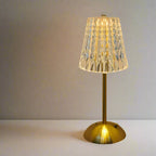 Genopladelig Bordlampe Uden Ledning – Elegant Krystalskærm med Touch-Dæmpning 1