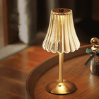 Genopladelig Bordlampe Uden Ledning – Elegant Krystalskærm med Touch-Dæmpning 9
