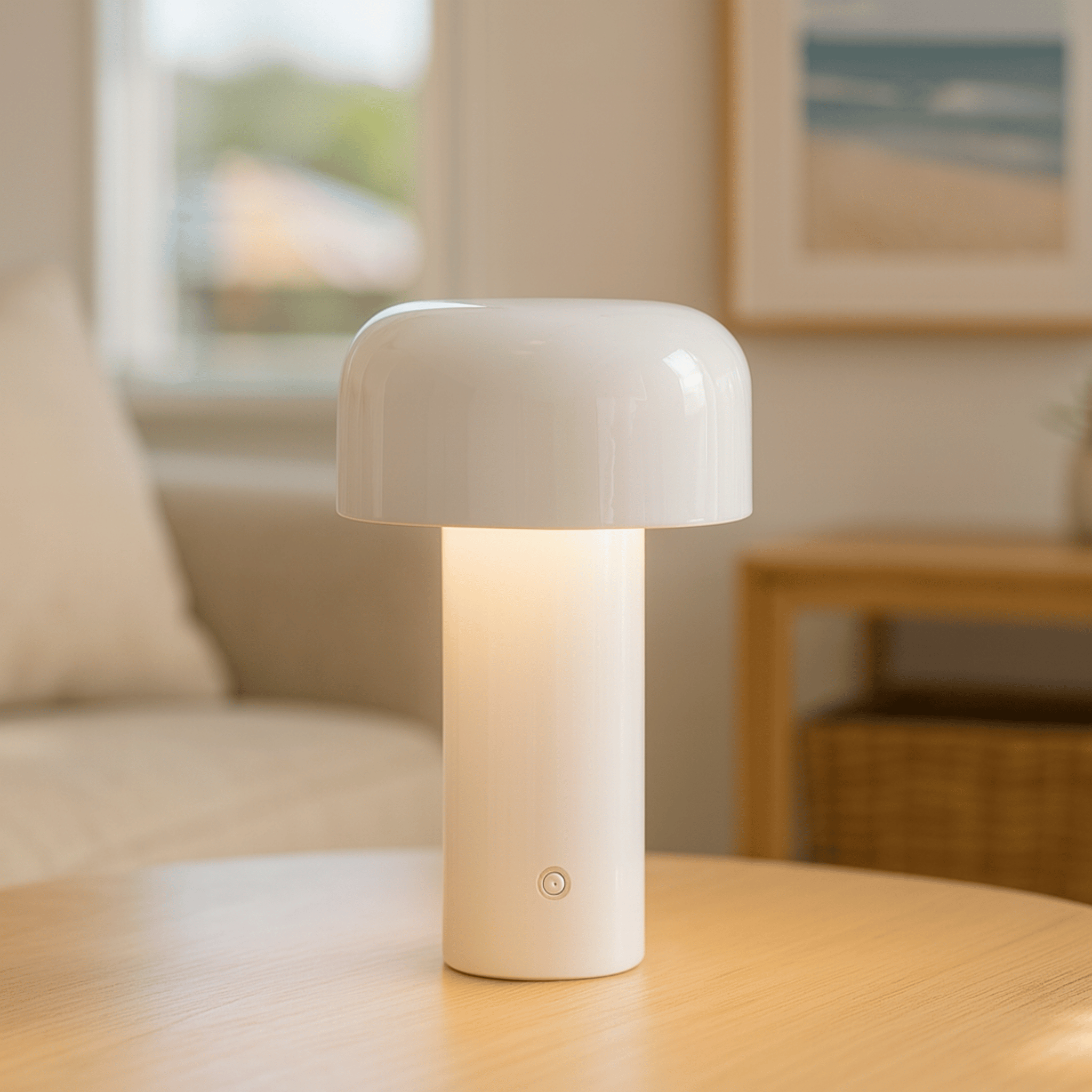 Genopladelig Bordlampe Uden Ledning – Trefarvet Lys og Touch-Dæmpning 0
