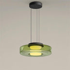 Glas Pendel Lampe - Lagdelt Glasdesign i Tonet Glas med Justerbar Højde 15