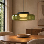 Glas Pendel Lampe - Lagdelt Glasdesign i Tonet Glas med Justerbar Højde 23