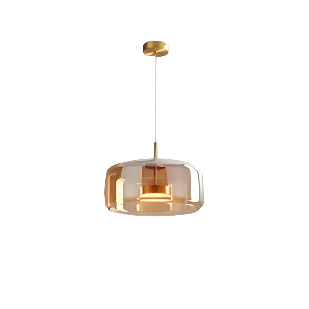 Glas Pendel Lampe til Spisebord - Elegant Design i Tonet Glas 11