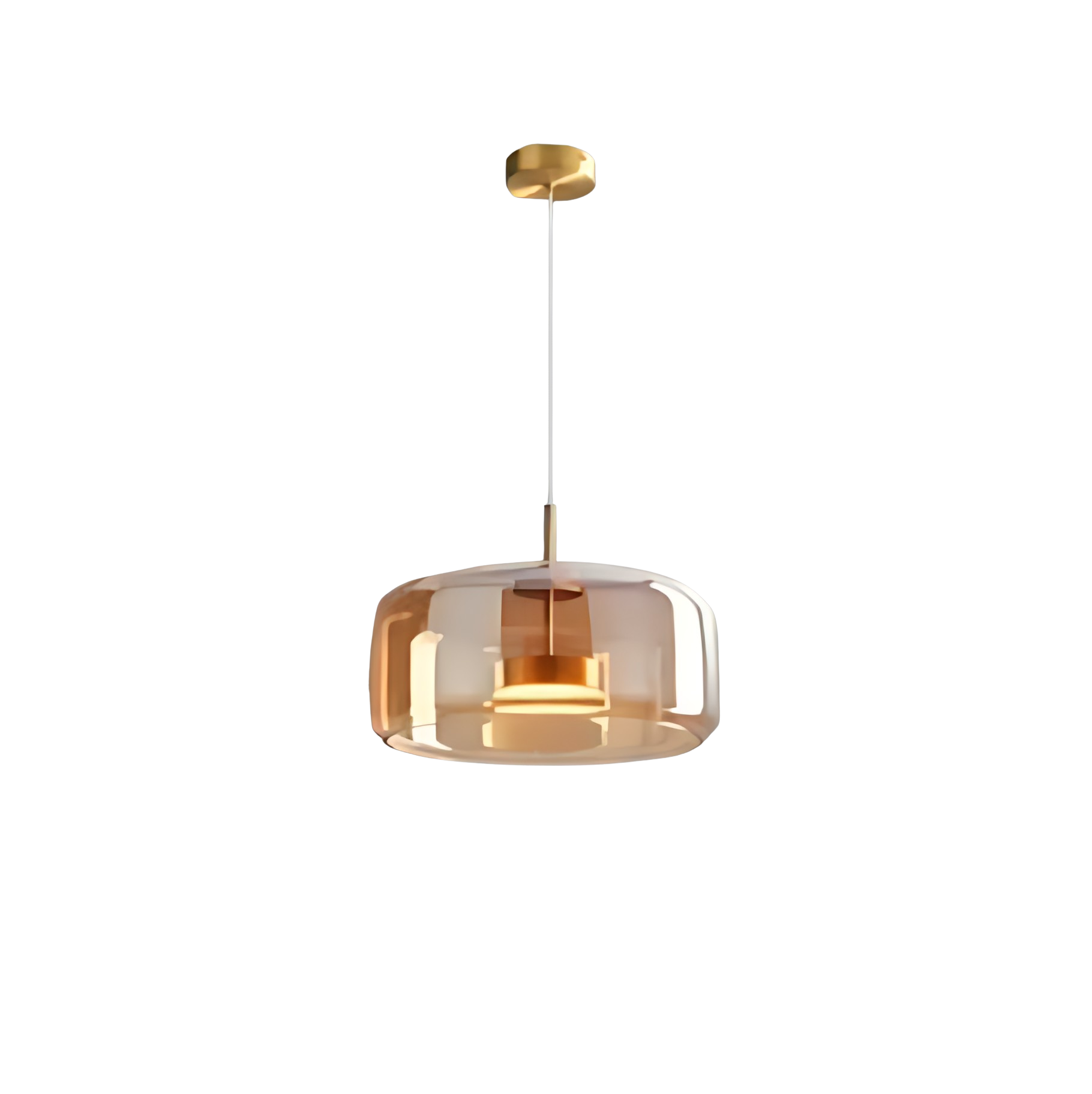 Glas Pendel Lampe til Spisebord - Elegant Design i Tonet Glas 11