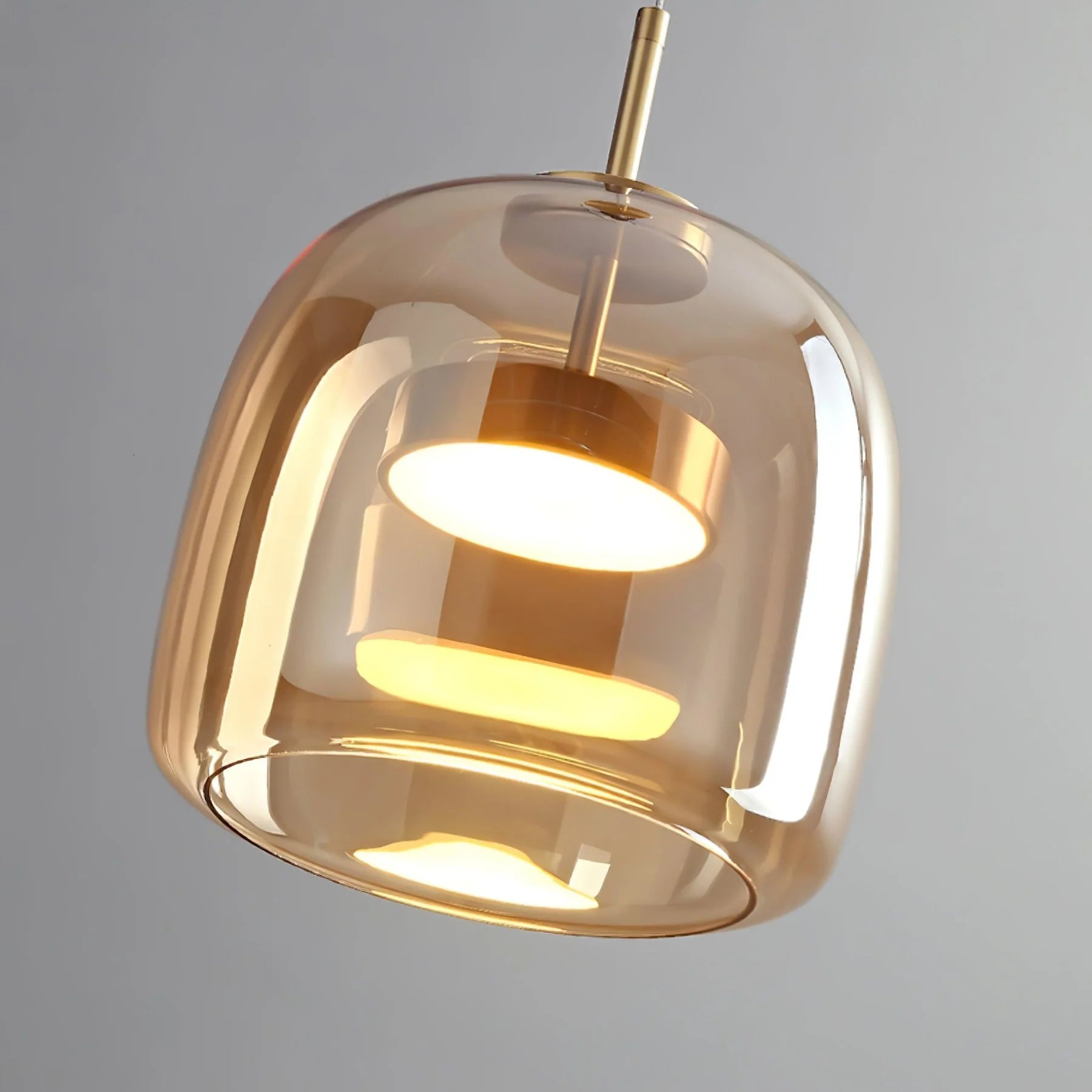 Glas Pendel Lampe til Spisebord – Elegant Design i Tonet Glas 3