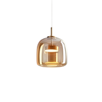 Glas Pendel Lampe til Spisebord - Elegant Design i Tonet Glas 8
