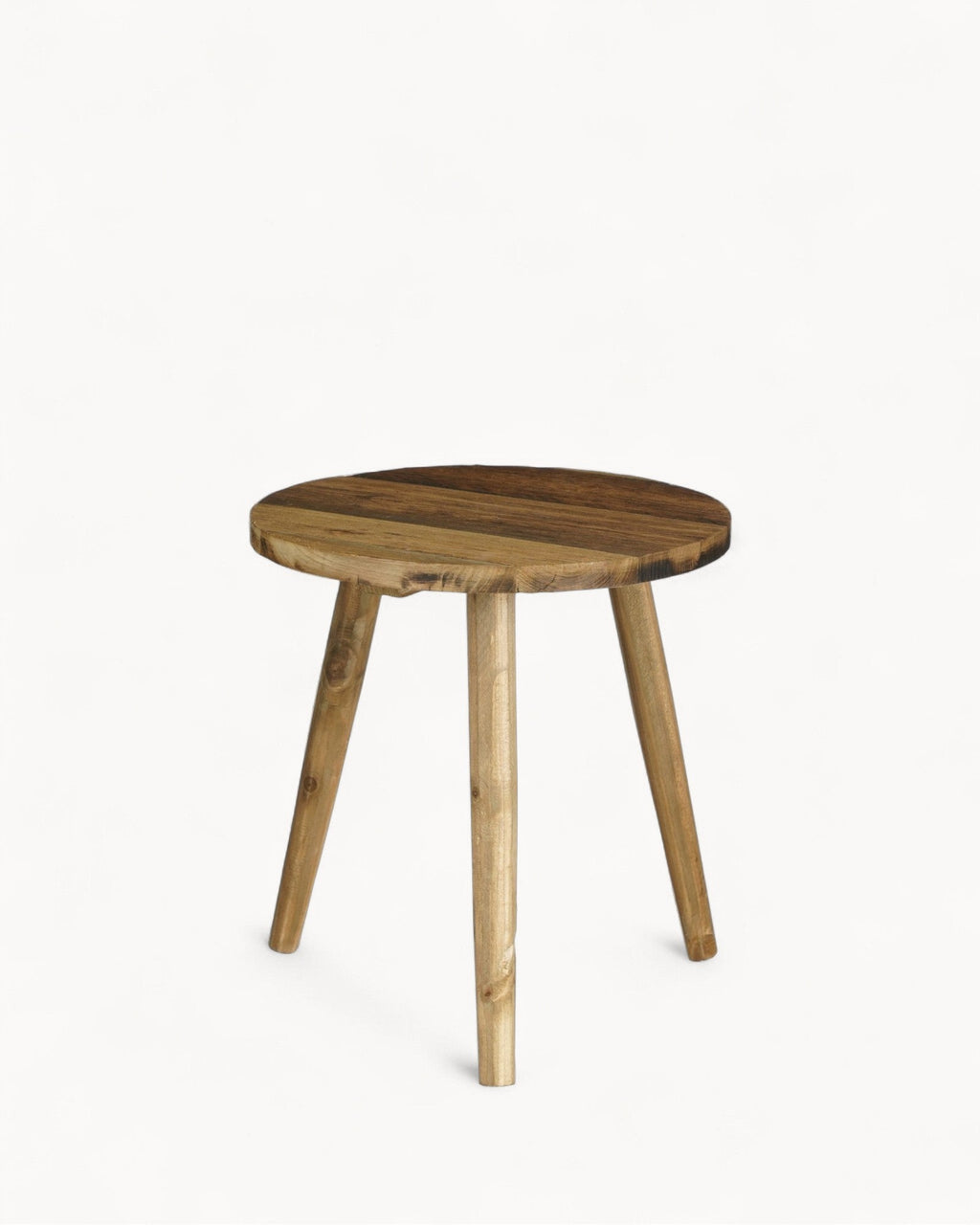 HolzKraft Sidebord | Rundt, Genbrugstræ, 35,5 cm til Sofa 0