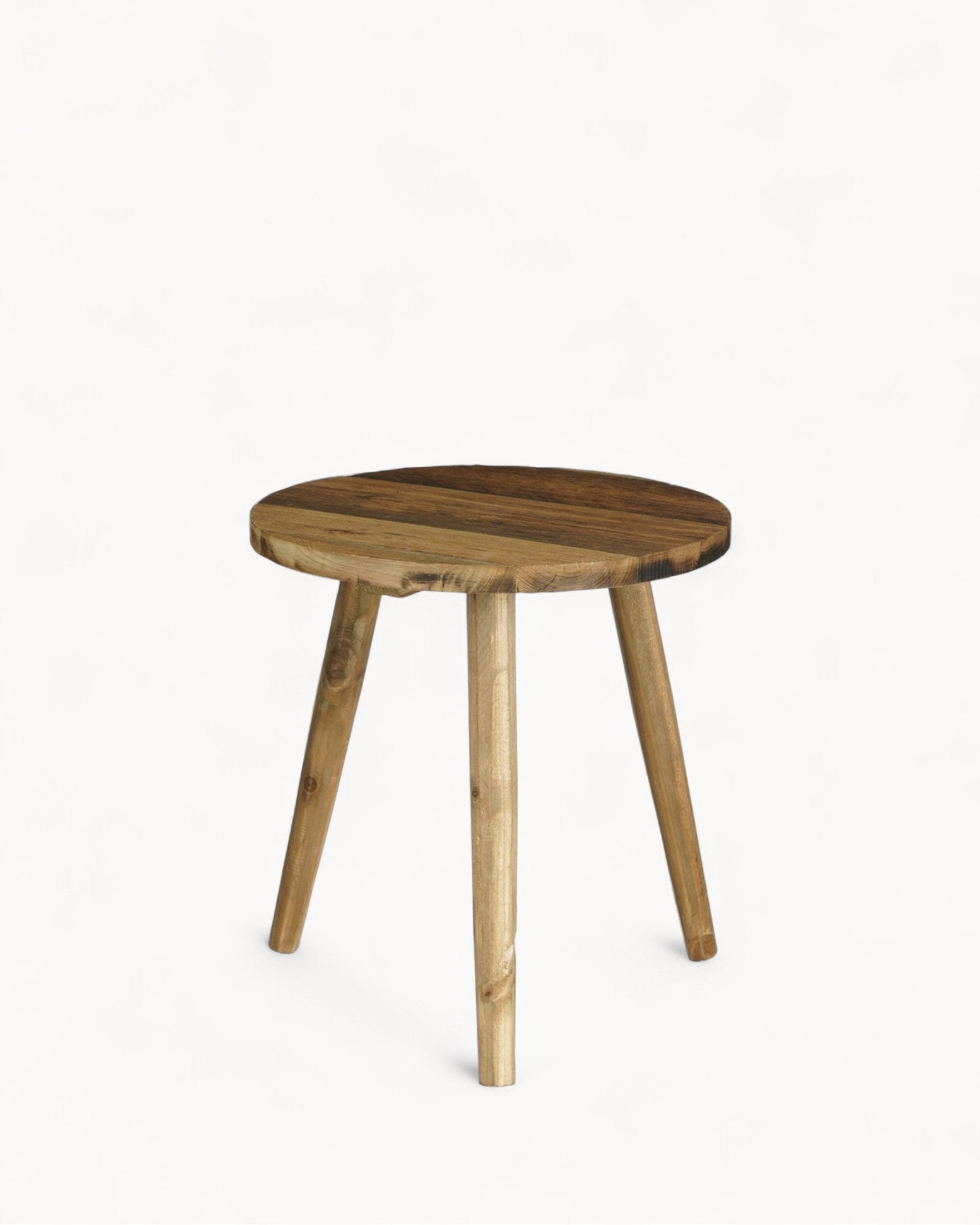 HolzKraft Sidebord | Rundt, Genbrugstræ, 35,5 cm til Sofa 0