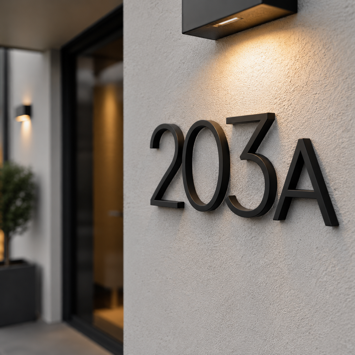Husnummer Skilt i Sort Zinklegering – Holdbart og Nem Installation 9