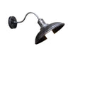 Industriel Udendørs Væglampe i Jern – Skålformet Design med LED Lys 0