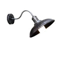 Industriel Udendørs Væglampe i Jern – Skålformet Design med LED Lys 0