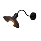 Industriel Udendørs Væglampe i Jern – Skålformet Design med LED Lys 10
