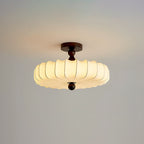 Japandi Loftlampe - Plisseret Skærm i Lag med Blød Glød 0
