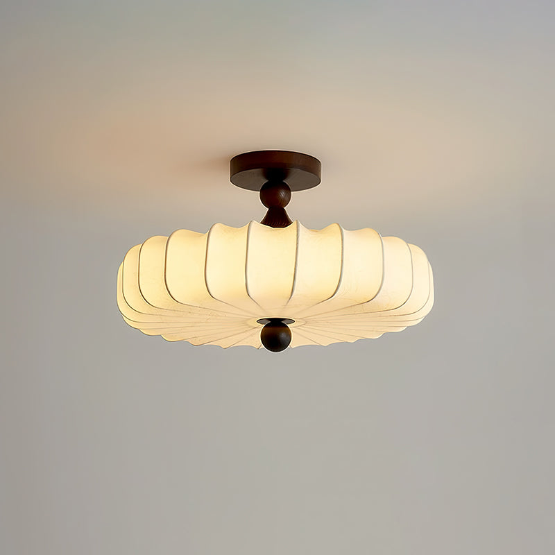 Japandi Loftlampe - Plisseret Skærm i Lag med Blød Glød 10