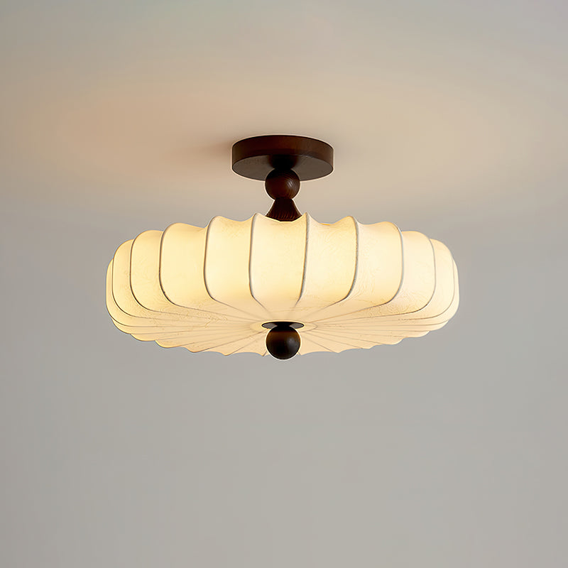 Japandi Loftlampe - Plisseret Skærm i Lag med Blød Glød 11