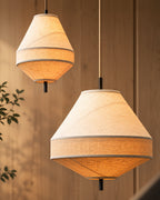 Japandi Loftslampe i Linnedstof - Organisk Design 2

