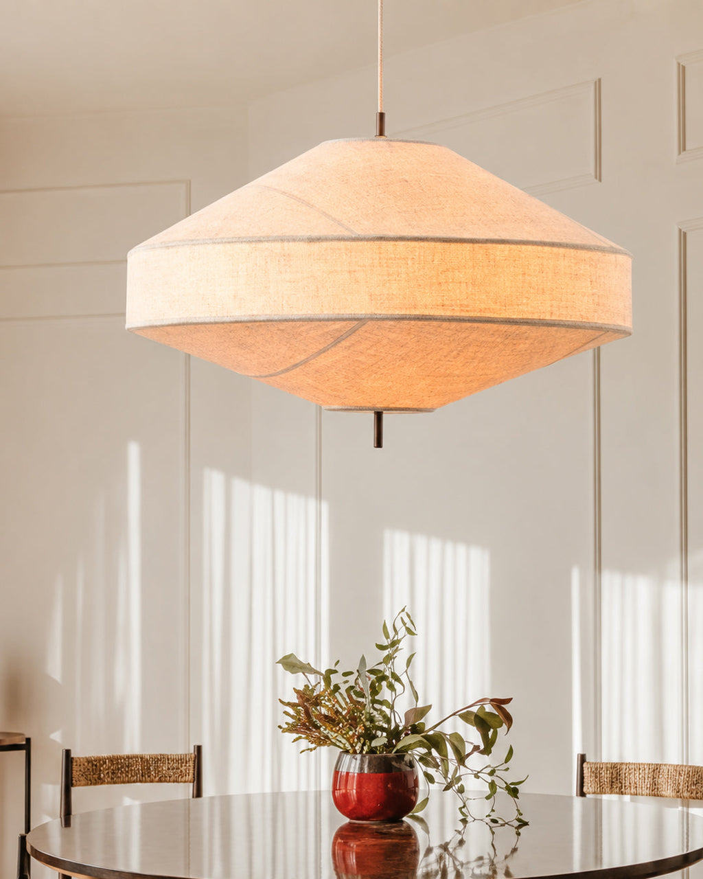 Japandi Loftslampe i Linnedstof - Organisk Design 6
